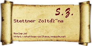 Stettner Zoltána névjegykártya